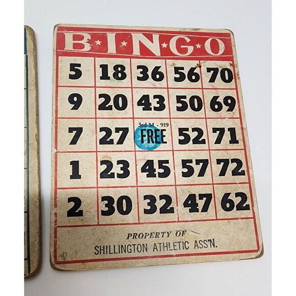 Vintage Bingo Cards Set Of 3 -Collectible Game Accessories - Picture 5 of 14